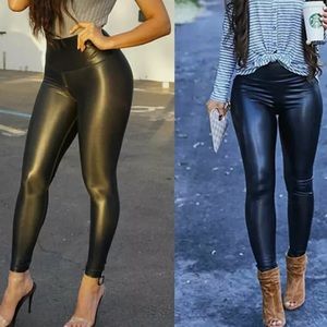 “Butt Lifter” Faux Leather High Waist Shaper Leggings